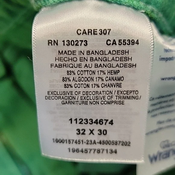 Wrangler Size 32 Green Casey Jones Wide Leg Carpenter Baggy Loose Fit Jeans - Picture 11 of 14